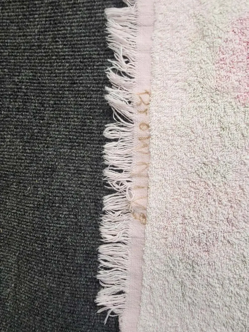 Vintage Rose Floral Fringed Bath Towel